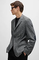 Regular-fit jacket herringbone jersey