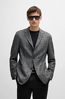 Regular-fit jacket herringbone jersey