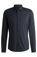 Slim-fit shirt printed performance-stretch jersey