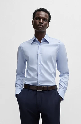 Slim-fit shirt performance-stretch fabric