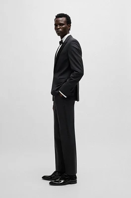 BOSS - Slim-fit tuxedo suit stretch wool Black