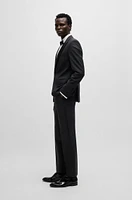 BOSS - Slim-fit tuxedo suit stretch wool Black