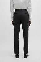 BOSS - Slim-fit tuxedo suit stretch wool Black