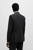 BOSS - Slim-fit tuxedo suit stretch wool Black