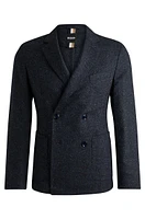 Slim-fit jacket a herringbone wool blend