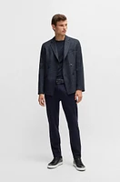 Slim-fit jacket a herringbone wool blend