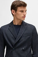 Slim-fit jacket a herringbone wool blend