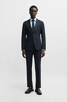 Slim-fit jacket micro-patterned stretch cloth