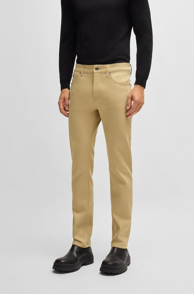 BOSS - Slim-fit jeans Beige stretch denim Light