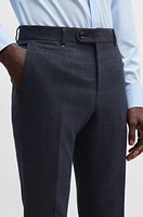 Slim-fit trousers micro-patterned stretch cloth