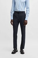 Slim-fit trousers micro-patterned stretch cloth