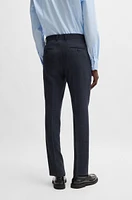 Slim-fit trousers micro-patterned stretch cloth