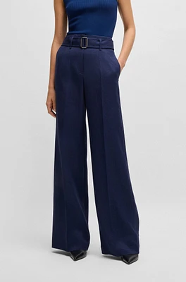 Relaxed-fit trousers a linen blend