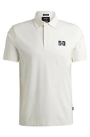 BOSS x Shohei Ohtani cotton polo shirt with monogram embroidery