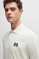 BOSS x Shohei Ohtani cotton polo shirt with monogram embroidery