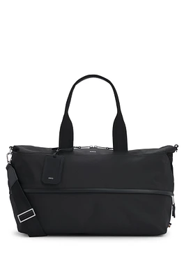 BOSS - Expandable holdall with signature trims - Black