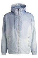 BOSS - Water-repellent jacket with cloud artwork Light Blue