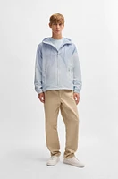 BOSS - Water-repellent jacket with cloud artwork Light Blue