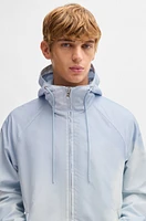 BOSS - Water-repellent jacket with cloud artwork Light Blue