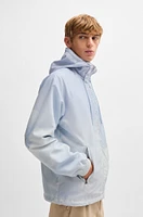 BOSS - Water-repellent jacket with cloud artwork Light Blue