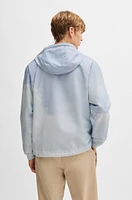 BOSS - Water-repellent jacket with cloud artwork Light Blue