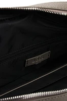 Grained Italian-leather document case with embossed logo