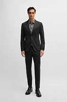 Slim-fit trousers micro-patterned performance-stretch jersey