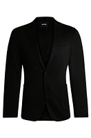 Slim-fit jacket patterned performance-stretch jersey