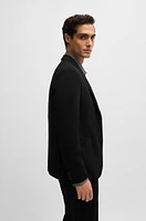 Slim-fit jacket patterned performance-stretch jersey