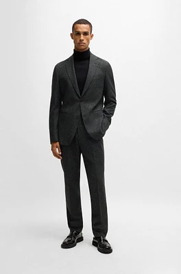 Slim-fit suit a micro-patterned wool blend