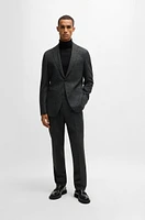 Slim-fit suit a micro-patterned wool blend