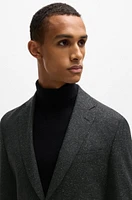 Slim-fit suit a micro-patterned wool blend