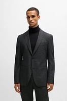 Slim-fit suit a micro-patterned wool blend