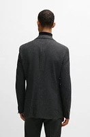 Slim-fit suit a micro-patterned wool blend