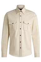 BOSS x ASTON MARTIN relaxed-fit overshirt stretch cotton