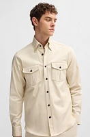 BOSS x ASTON MARTIN relaxed-fit overshirt stretch cotton