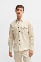 BOSS x ASTON MARTIN relaxed-fit overshirt stretch cotton