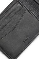 Italian-leather card holder with logo lettering