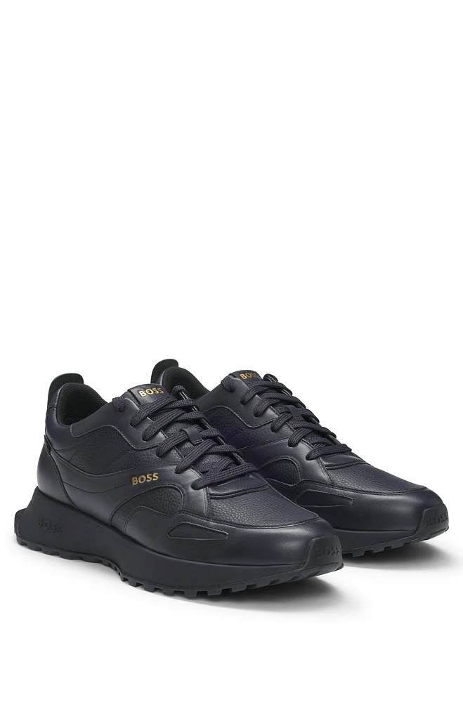 Waterproof GORE-TEX trainers polished leather