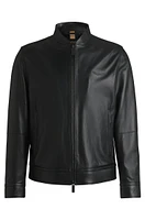 BOSS x ASTON MARTIN leather jacket with water-repellent finish