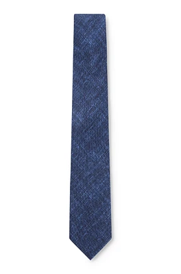 Cotton tie with an all-over denim effect