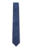 Cotton tie with an all-over denim effect