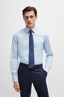 Cotton tie with an all-over denim effect