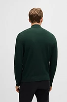 Virgin-wool regular-fit sweater with embroidered logo