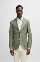 Slim-fit jacket micro-patterned wool