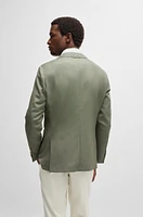 Slim-fit jacket micro-patterned wool