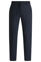 Slim-fit trousers micro-patterned performance-stretch fabric