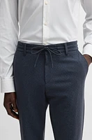 Slim-fit trousers micro-patterned performance-stretch fabric