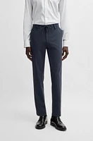 Slim-fit trousers micro-patterned performance-stretch fabric