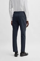 Slim-fit trousers micro-patterned performance-stretch fabric